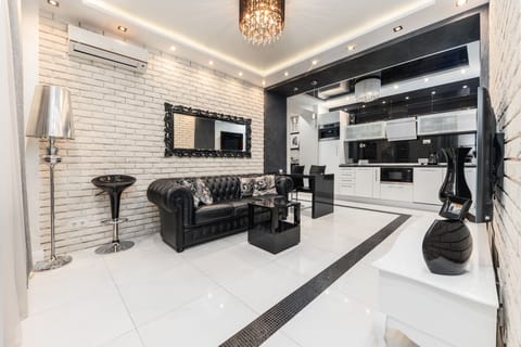 Luxury Apartment, 1 Bedroom (Lenina Street 11) | Living area | Flat-screen TV