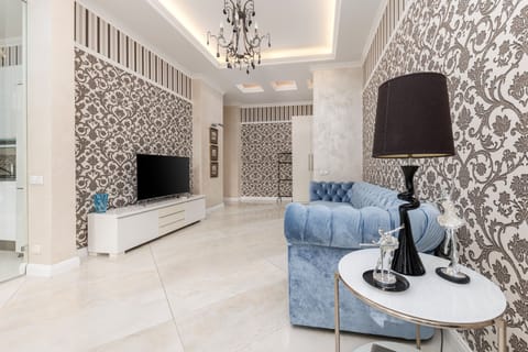 Luxury Apartment, 1 Bedroom (Sverdlova Street 24) | Living area | Flat-screen TV