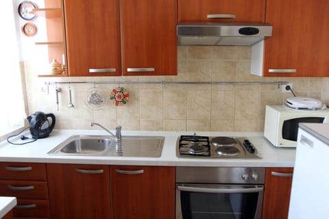 Standard Apartment, 2 Bedrooms, Balcony | Private kitchen | Fridge, coffee/tea maker, electric kettle, toaster