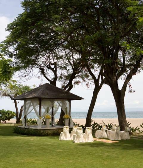 Outdoor wedding area