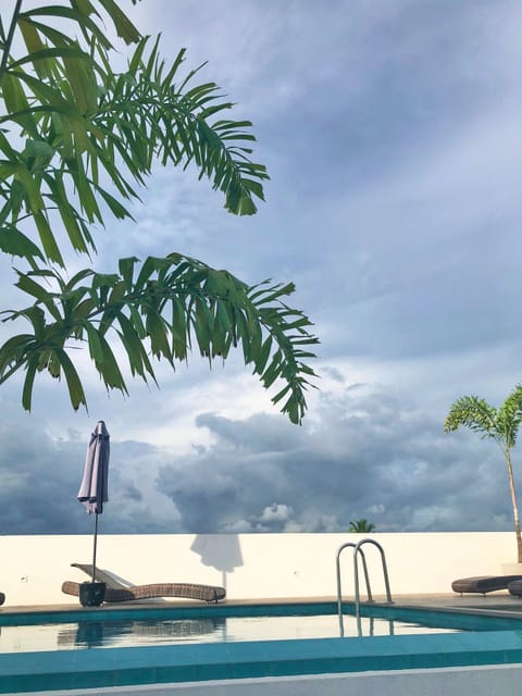 Outdoor pool, a rooftop pool