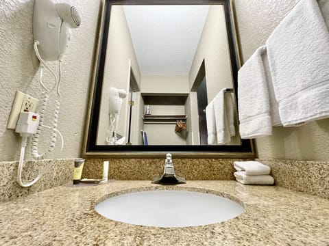 Free toiletries, hair dryer, towels