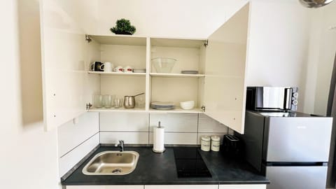 Comfort Apartment, 1 Bedroom | Private kitchen | Fridge, electric kettle