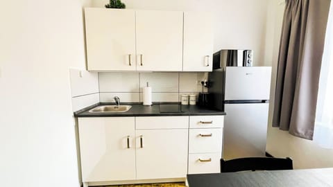 Comfort Apartment, 1 Bedroom | Private kitchen | Fridge, electric kettle