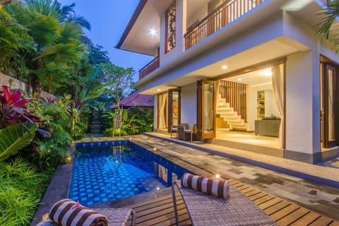 Family Villa (2 Bedrooms with Pool View) | Living area | LCD TV