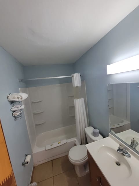 Room, 1 King Bed, Non Smoking | Bathroom | Shower, towels, soap, toilet paper