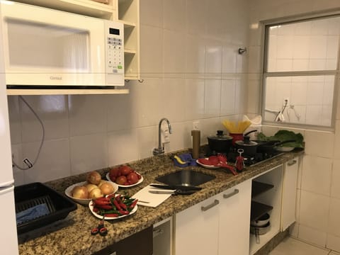 Family Apartment, 3 Bedrooms, Non Smoking, City View | Private kitchen | Full-size fridge, microwave, oven, stovetop