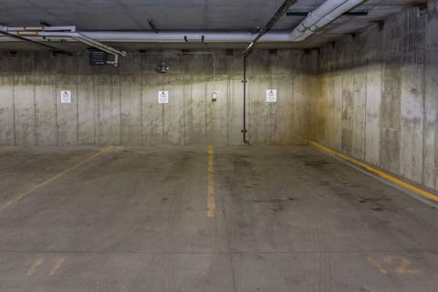 Two parking spaces available in the garage