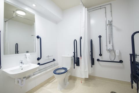 Double or Twin Room, Accessible | Bathroom | Shower, free toiletries, hair dryer, towels