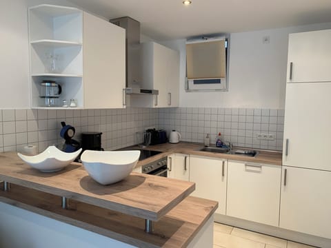 Apartment, 2 Bedrooms, Terrace, Garden Area | Private kitchen | Fridge, stovetop, coffee/tea maker, electric kettle