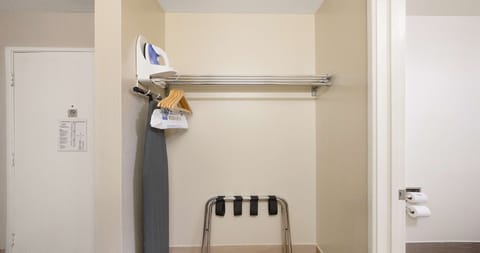 Blackout drapes, iron/ironing board, WiFi, bed sheets