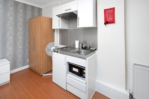 Single Studio | Private kitchen | Fridge, microwave, electric kettle, toaster