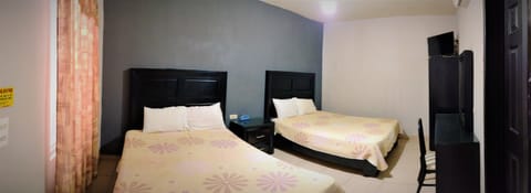 Double Room, 2 Double Beds | In-room safe, desk, free WiFi, bed sheets