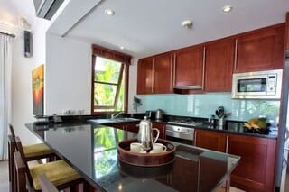 Villa, 4 Bedrooms (Oceanfront Pool Villa with Kitchen) | Private kitchen | Full-size fridge, microwave, stovetop, dishwasher