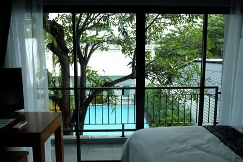 Superior Double Room, Pool View | Balcony view