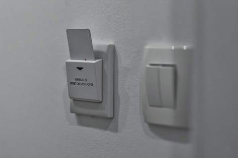 Shower, free toiletries, hair dryer, slippers