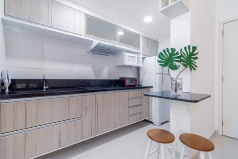 Family Apartment | Private kitchen | Fridge, microwave, stovetop, coffee/tea maker