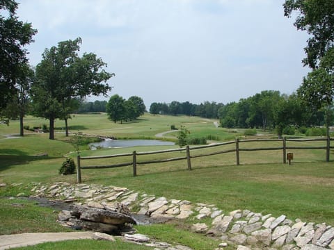More beautiful golf views from the parking lot