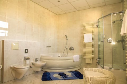 Suite | Bathroom | Free toiletries, hair dryer, towels