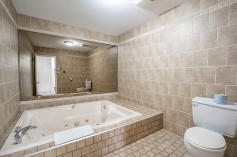 Suite 114 | Bathroom | Free toiletries, hair dryer, towels, soap