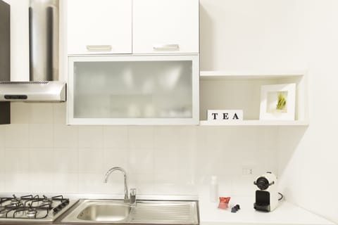 Apartment, 1 Bedroom | Private kitchen | Fridge, espresso maker, electric kettle