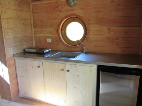 Cottage, Patio, Pool View | Private kitchen | Coffee/tea maker