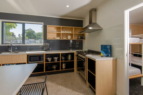 Full-size fridge, microwave, oven, stovetop