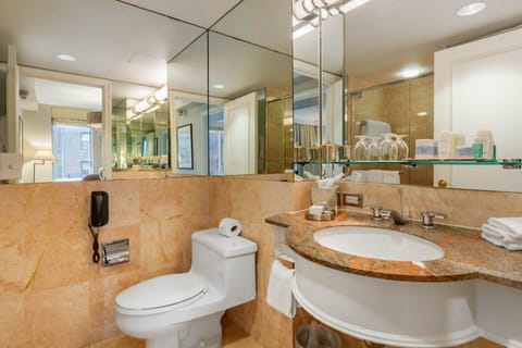 Suite, 1 King Bed (Cathedral) | Bathroom | Shower, hair dryer, bathrobes, towels