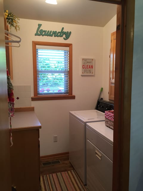 Laundry room with washer & dryer.