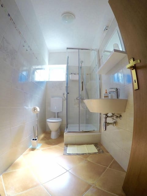 Double Room (2) | Bathroom | Shower, hair dryer, towels