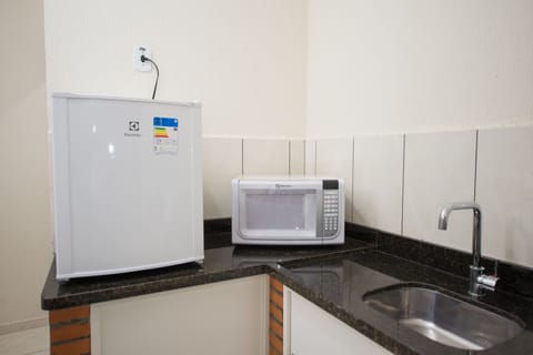 Fridge, microwave, coffee/tea maker, electric kettle