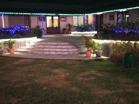 Outdoor banquet area