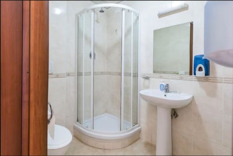 Free toiletries, hair dryer, bidet, towels