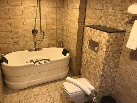 Luxury Suite | Bathroom | Shower, free toiletries, hair dryer, slippers