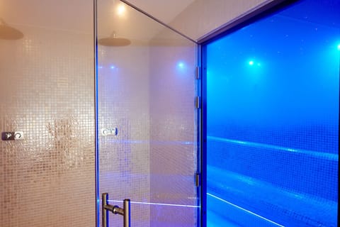 Spa tub, body treatments, facials, 5 treatment rooms