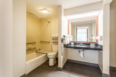 Room, 2 Queen Beds, Accessible, Non Smoking | Bathroom | Combined shower/tub, free toiletries, hair dryer, towels