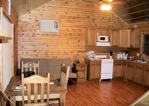 Full-size fridge, microwave, oven, stovetop