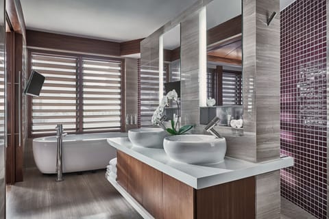 Premier Suite, 1 Bedroom | Bathroom | Shower, rainfall showerhead, free toiletries, hair dryer