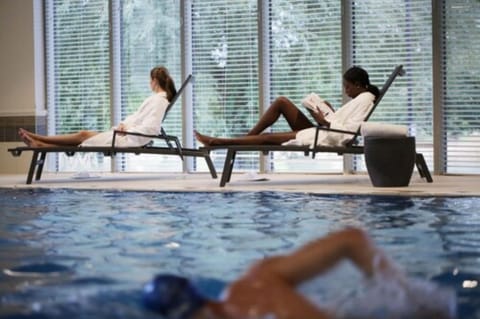 Indoor pool, seasonal outdoor pool, sun loungers