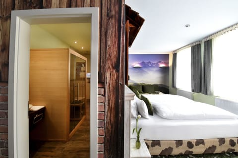 Deluxe Double Room, 1 King Bed (Alpenblick) | Premium bedding, minibar, in-room safe, individually decorated