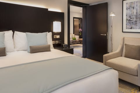 Premium bedding, free minibar items, in-room safe