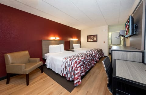 Deluxe Room, 2 Double Beds (Smoke Free) | In-room safe, desk, laptop workspace, iron/ironing board