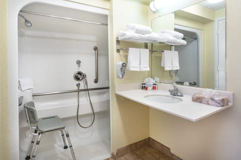 Room, 1 King Bed, Accessible, Non Smoking | Bathroom | Combined shower/tub, free toiletries, hair dryer, towels