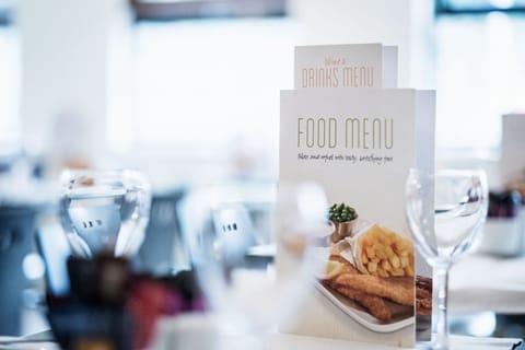 Breakfast, lunch and dinner served