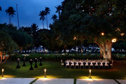 Outdoor banquet area