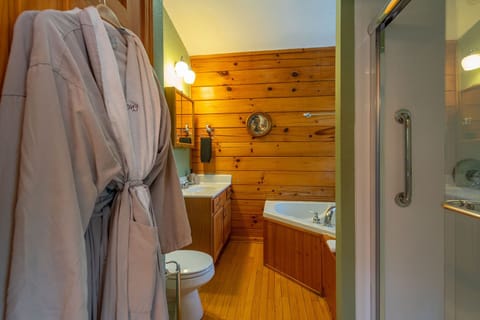 Cabin, Private Bathroom (Cherokee Cabin- No Breakfast, No Pets) | Bathroom | Free toiletries, hair dryer, bathrobes, towels
