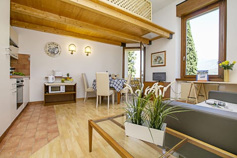 The bright living room