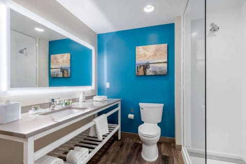 Standard Room, 1 King Bed, Non Smoking | Bathroom | Free toiletries, hair dryer, towels, soap