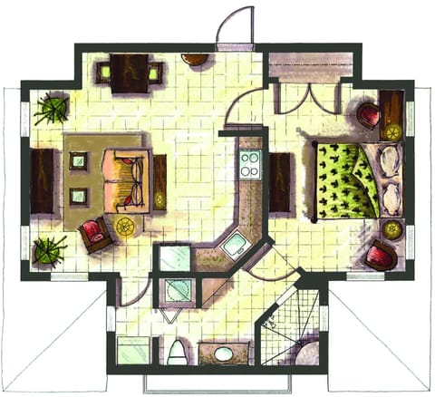 Suite, 1 Bedroom | Floor plan