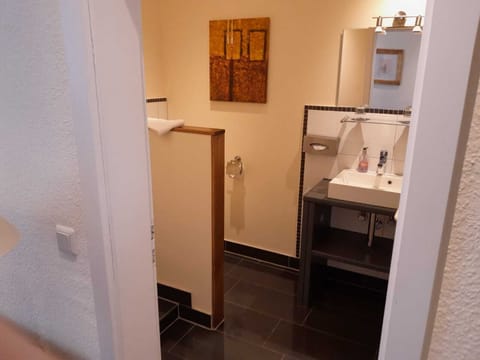 Comfort Double Room | Bathroom | Shower, hair dryer, towels